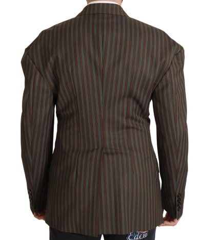 Dolce & Gabbana Multicolor Striped Double Breasted Men's Blazer In Multicolor