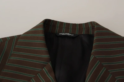 Dolce & Gabbana Multicolor Striped Double Breasted Men's Blazer In Multicolor