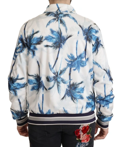 Dolce & Gabbana Multicolor Tree Print  Full Zip Sweater In Multicolor