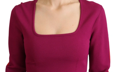 Dolce & Gabbana Multicolor Viscose Square Neck Pullover Sweater In Multicolor