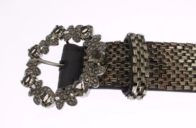 Shop Dolce & Gabbana Swarovski Crystal Sequined Waist Women's Belt In Multicolor
