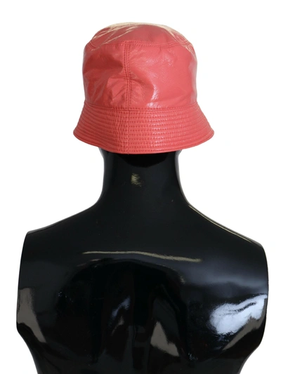 Shop Dolce & Gabbana Elegant Peach Bucket Hat - Summer Chic Women's Essential In Coral