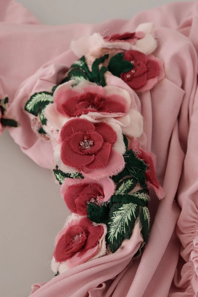 Shop Dolce & Gabbana Elegant Pink One Shoulder Bodycon Women's Dress