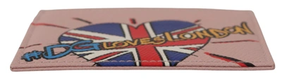 Shop Dolce & Gabbana Pink Leather #dgloveslondon Women Cardholder Case Women's Wallet