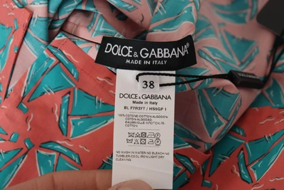 Shop Dolce & Gabbana Chic Pink Sailboat Print Cotton Women's Top