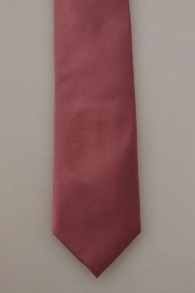 Dolce & Gabbana Elegant Pink Silk Bow Tie In Pink