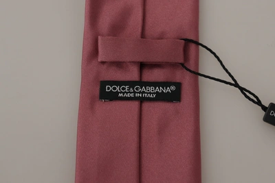 Shop Dolce & Gabbana Elegant Pink Silk Bow Men's Tie