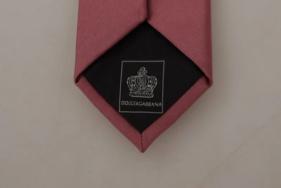 Shop Dolce & Gabbana Elegant Pink Silk Bow Men's Tie