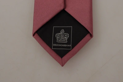 Dolce & Gabbana Elegant Pink Silk Bow Tie In Pink