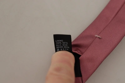 Dolce & Gabbana Elegant Pink Silk Bow Tie In Pink