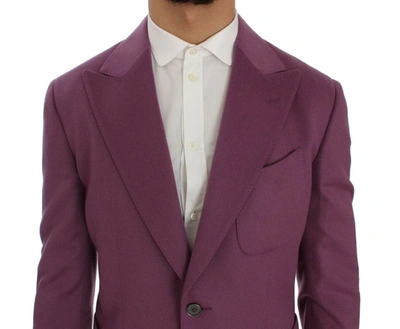 Shop Dolce & Gabbana Elegant Purple Cashmere-silk Blend Men's Blazer