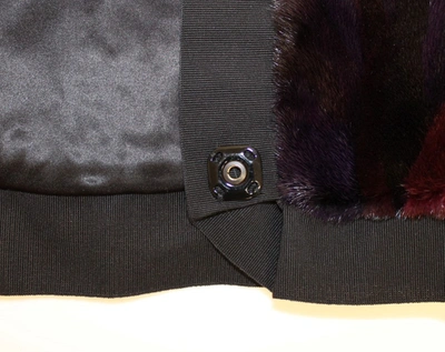 Shop Dolce & Gabbana Exquisite Purple Mink Fur Scarf Women's Wrap