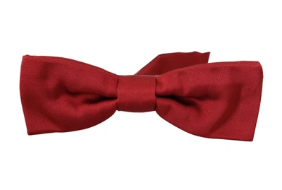 Shop Dolce & Gabbana Elegant Silk Red Bow Men's Tie