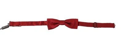 Shop Dolce & Gabbana Elegant Silk Red Bow Men's Tie