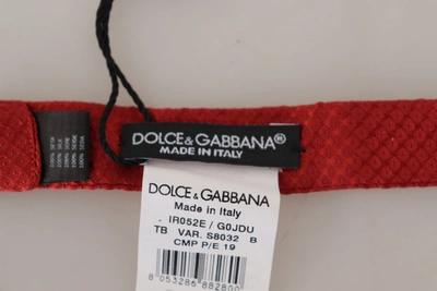 Shop Dolce & Gabbana Elegant Red Silk Bow Men's Tie