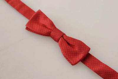 Shop Dolce & Gabbana Elegant Red Silk Bow Men's Tie