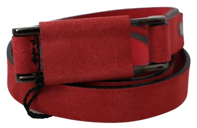 Shop Dolce & Gabbana Red Leather Skinny Buckle Fashion Waist Women's Women's Belt