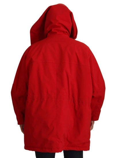 Shop Dolce & Gabbana Sleek Red Lightweight Windbreaker Men's Jacket