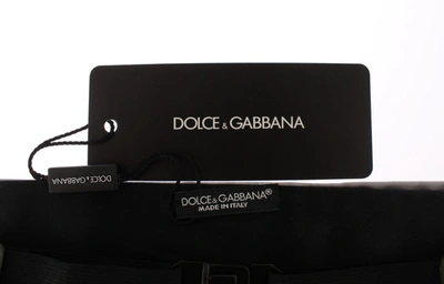 Dolce & Gabbana Silver Wide Belt Silk Cummerbund In Silver