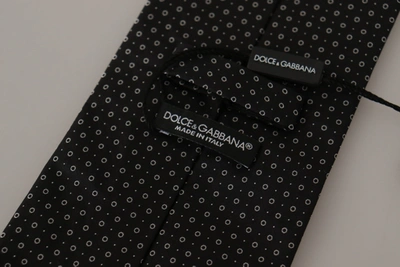 Shop Dolce & Gabbana Elegant Black White Polka Dot Silk Men's Tie