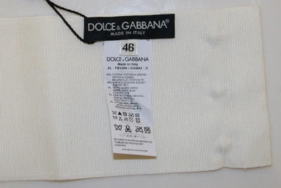 Shop Dolce & Gabbana White Crystal Brass Wide Waist Runway Women's Belt