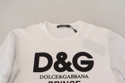 Shop Dolce & Gabbana Elegant White Cotton Pullover Men's Sweater