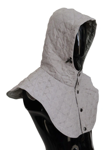 Dolce & Gabbana White Quilted Whole Head Wrap One Size Nylon Hat In White