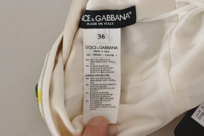 Shop Dolce & Gabbana Elegant White Floral Print Midi Women's Dress
