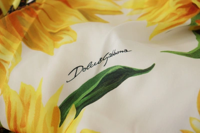 Shop Dolce & Gabbana Elegant White Floral Print Midi Women's Dress