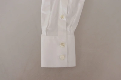 Shop Dolce & Gabbana Elegant White Cotton Buttoned Women's Shirt