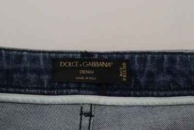 Shop Dolce & Gabbana Yellow Leopard Cotton Straight Denim Women's Jeans