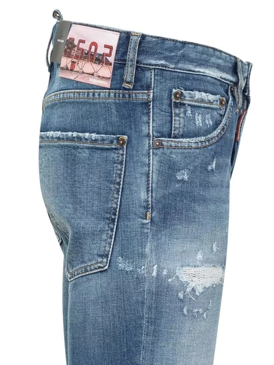 Shop Dsquared² Chic Distressed Denim For Sophisticated Men's Style In Blue