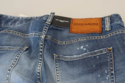 Dsquared2 Blue Cotton Low Waist Cropped Denim Cool Girl Jeans In Blue