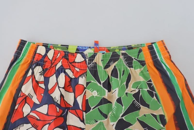 Dsquared2 Abstract Patterned Popeline Boxer With Elastic Waistband In Multicolor