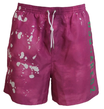 Dsquared2 Pink Tie Dye Swim Shorts Boxer In Pink