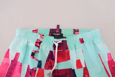 Dsquared2 Multicolor Printed Beachwear Shorts Swimwear In Multicolor