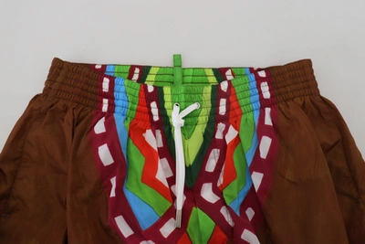 Dsquared2 Multicolor Printed Men Beachwear Shorts Swimwear In Multicolor