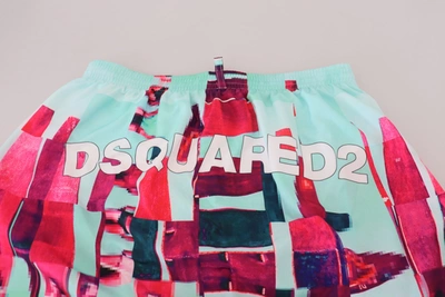 Dsquared2 Multicolor Printed Beachwear Shorts Swimwear In Multicolor