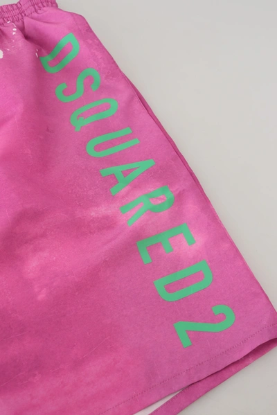 Dsquared2 Pink Tie Dye Swim Shorts Boxer In Pink