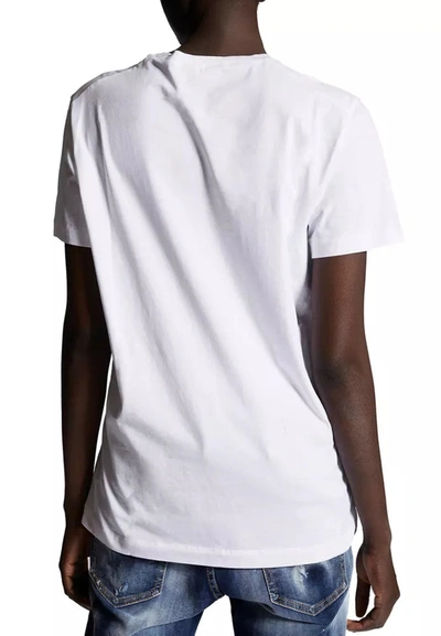 Shop Dsquared² Elevated Casual Cotton Tee With Signature Men's Appeal In White
