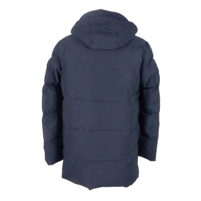 Shop Emilio Romanelli Sleek Blue Men's Hooded Men's Jacket