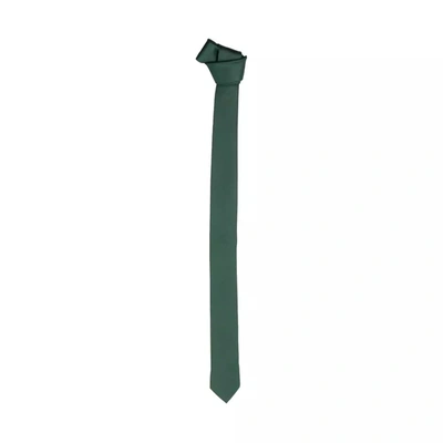 Shop Emilio Romanelli Elegant Green Silk Slim Men's Tie