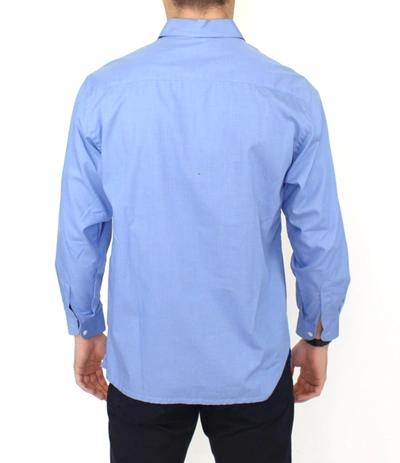Ermanno Scervino Men  Cotton Dress Classic Fit Shirt In Blue