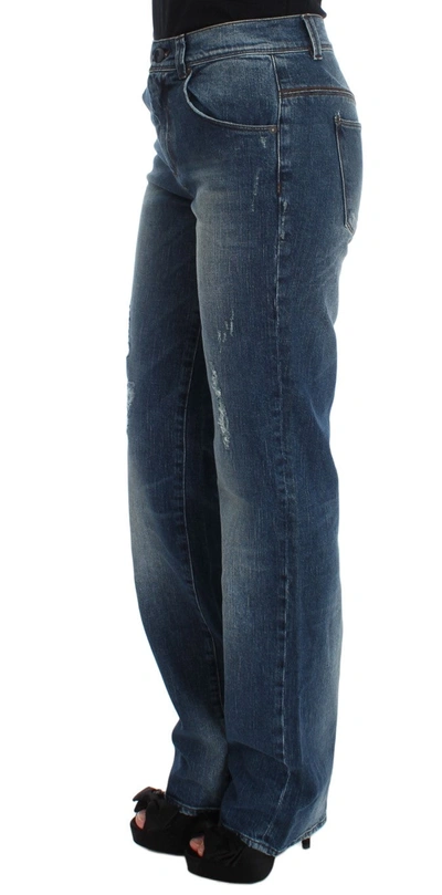 Shop Ermanno Scervino Blue Wash Cotton Blend Slim Fit Women's Jeans