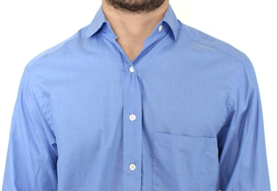 Ermanno Scervino Men  Cotton Dress Classic Fit Shirt In Blue
