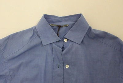 Ermanno Scervino Men  Cotton Dress Classic Fit Shirt In Blue
