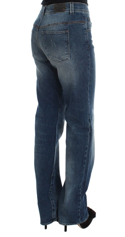 Shop Ermanno Scervino Blue Wash Cotton Blend Slim Fit Women's Jeans