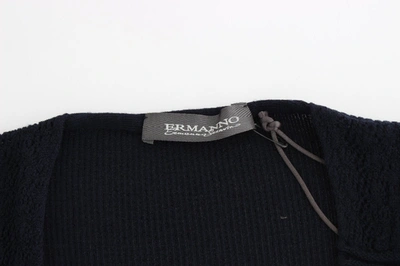 Ermanno Scervino Women   Knitted Wool Stretch Sweater Top In Blue