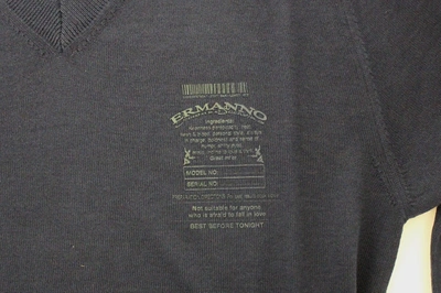 Ermanno Scervino Blue Wool Blend V-neck Pullover Men's Sweater In Blue