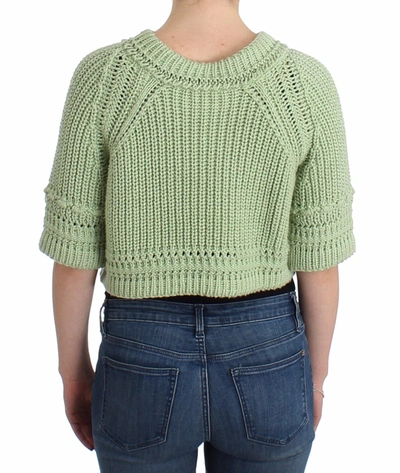 Shop Ermanno Scervino Chic Green Cropped Cotton Women's Sweater